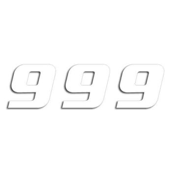 NUMBER #9 20X25CM WH