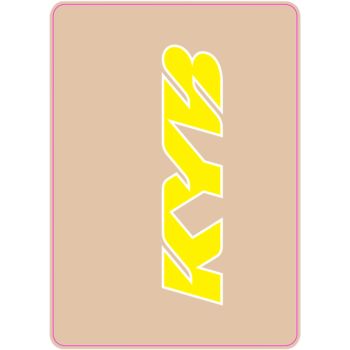 DECAL UPPER FORK KYB YEL