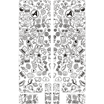 FORK DECAL BK ICON MAT