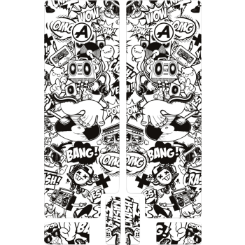 FORK DECAL BK COMIC GLOSS
