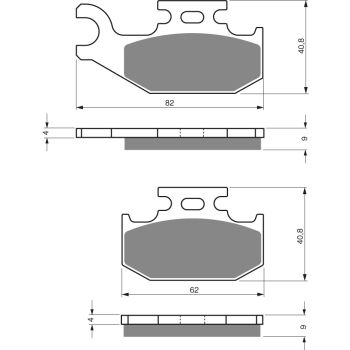 GOLDFREN Brake Bads 205 Ceramic carbon AD