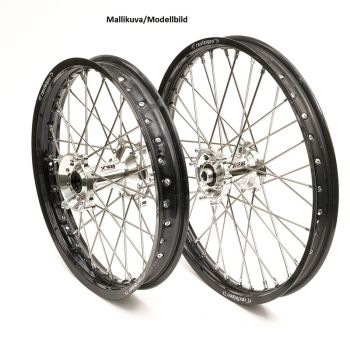 REX WHEELS 21-1,60 KTM EXC 16-..,SX-F 15-..,TC&FC 15-.. BLACK RIM/SILVER HUB 22M