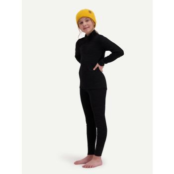 Svala Merino Extra Warm kids underwear set black 100