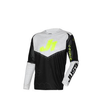 Just1 Jersey J-Force Hexa Black/White/Yellow Fluo
