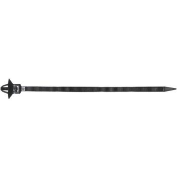 Kinnitusvits 140 X 4,5 MM WITH MOUNTING BASE PA 66 BLACK. 25Tk.