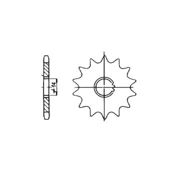 Forte Front sprocket, 12 teeth (415), Puch / Tunturi