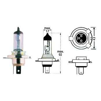Bulb H4 12v 60/55w P43t