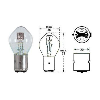Bulb 12v 25/25w Ba 20d
