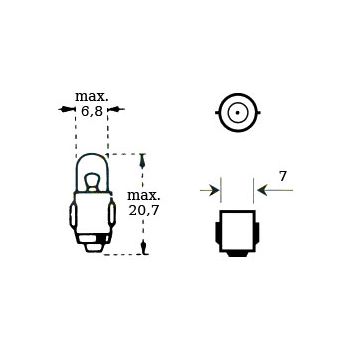 Bulb 12v 2w Ba 7s