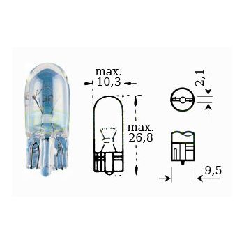 Bulb 12v 3w 2,1x9,5d