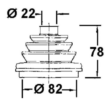 Veovõlli tolmukate 22 x 83 x 79