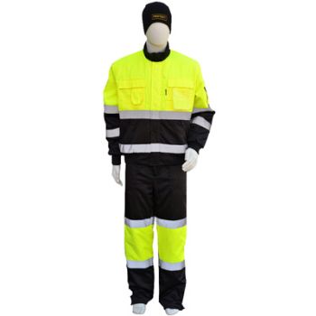 Voodriga tööpüksid, kollane/must, 50