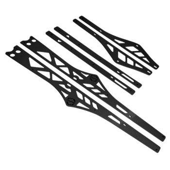 Itek Rail stiffeners powdercoated black Polaris 163