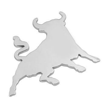Kroomitud dekoratiivkleebis "bull"