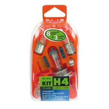 Lambipirnide komplekt, 11-osaline, 12v, h4 halogeen