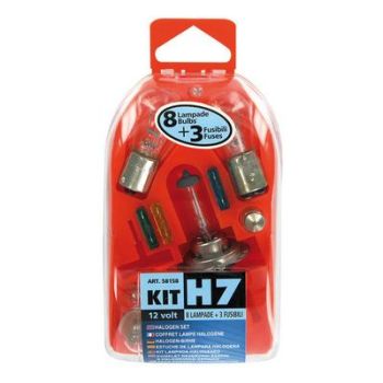 Lambipirnide komplekt, 11-osaline, 12v, h7 halogeen