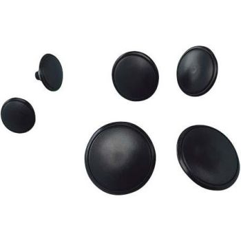 Katteplaat, 2tk, 29mm, must