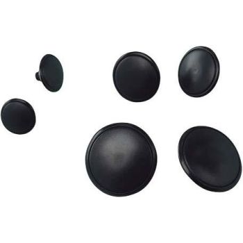 Katteplaat, 2tk, 40mm, must