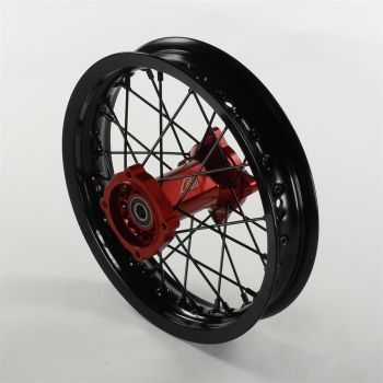 Roue avant aluminium 7116 volt racing - moyeu rouge 14" - ø15