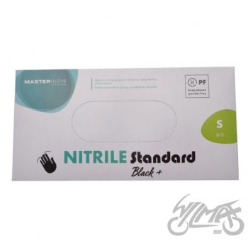 Kindad, mehaanilised, nitriil, pehmed, mustad, suurus S, 100 tk