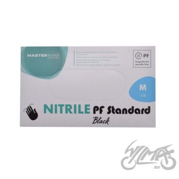 Kindad, mehaanilised, nitriil, pehmed, mustad, suurus M, 100 tk