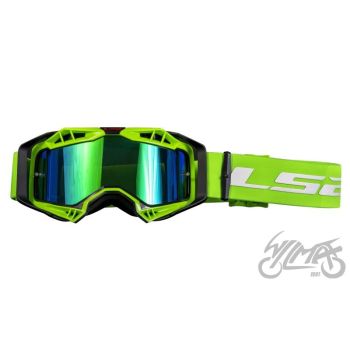 GOGLE LS2 AURA PRO CZARNO-ZIELONE LUSTRZANKA