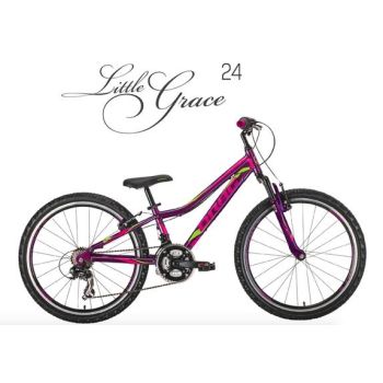 Jalgratas drag little grace 24" lilla/roheline
