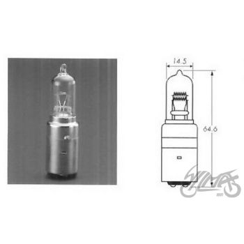 PIRN 12V 25/25W H6 BA20D SININE