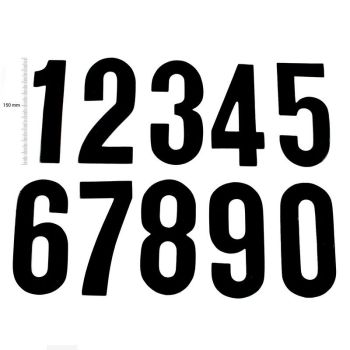 TMV Digits 150mm Black '0' (20pcs)