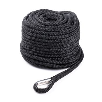 Qvarken Anchor Rope Dockline with thimble 16mm 40m black