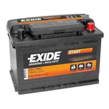 EXIDE 74AH  750A 280X175X190 START