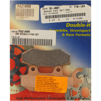 EBC DOUBLE H PAD SET