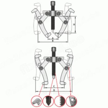 Tõmmits 2-haara 75mm