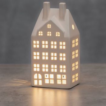 Majakujuline latern Kopenhaagen valge