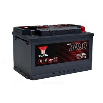 YUASA 12V 80Ah 760A SMF 315X175X175 -/+
