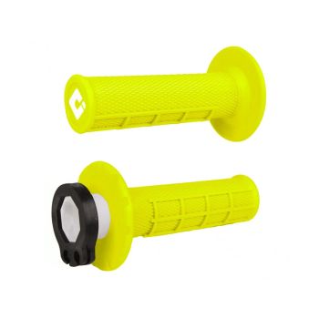 ODI Half-Waffle MX Lock-On Grip Set FLO-Yellow
