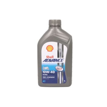 SHELL 4T mootoriõli 10W40 SHELL ADVANCE ULTRA 1I 4T, API SN JASO MA-2 sünteetiline