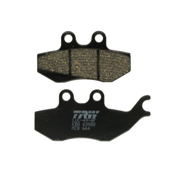 Piduriklotsid MCB664 TRW orgaaniline, mõeldud kasutamiseks maantee/offroad/tõukerattad sobib APRILIA; GILERA; MALAGUTI; PIAGGIO/VESPA; RIEJU; SACHS