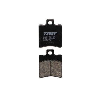Piduriklotsid MCB674 TRW orgaaniline, mõeldud kasutamiseks maantee/offroad/tõukerattad sobib APRILIA; ATALA; BENELLI; BETA; CAGIVA; CPI; GILERA; HONDA; HYOSUNG; ITALJET; KTM; MACAL; MALAGUTI; MBK