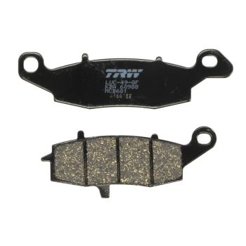 Piduriklotsid MCB681 TRW orgaaniline, mõeldud kasutamiseks maantee/offroad/tõukerattad sobib KAWASAKI; SUZUKI