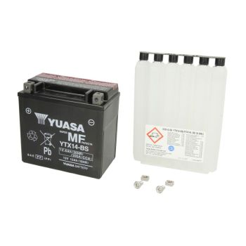 YUASA Akumulator motocyklowy YUASA YTX14-BS 12V 12,6Ah 210A L+