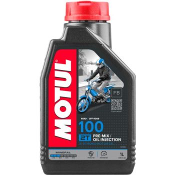 Mootoriõli 2-taktilistele MOTUL 100 1I 2T, API TC JASO FB Mineraal