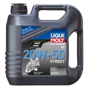 4T mootoriõli 20W50 LIQUI MOLY Street 4I 4T, API SL JASO MA-2 Mineraal