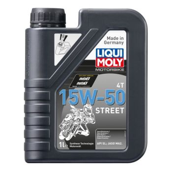 LIQUI MOLY 4T mootoriõli 15W50 LIQUI MOLY Street 1I 4T, API SL JASO MA-2 poolsünteetiline