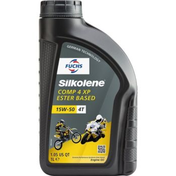 4T mootoriõli 15W50 SILKOLENE COMP 4 1I 4T estritega rikastatud, API SL JASO MA-2 poolsünteetiline