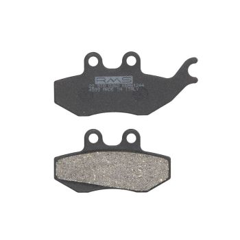 Piduriklotsid RMS 22 510 0360 RMS orgaaniline, mõeldud kasutamiseks maantee sobib APRILIA; BENELLI; BETA; CPI; DERBI; GENERIC; GILERA; HM; MALAGUTI; MOTORHISPANIA; PEUGEOT; PIAGGIO/VESPA; RIEJU