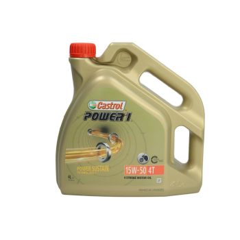 CASTROL 4T mootoriõli 15W50 CASTROL Power 1 4I 4T, API SN JASO MA-2 poolsünteetiline