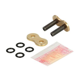 Connecting link type 525 ZVMX2, connection type: rivet point, sealing type: x-ring, golden