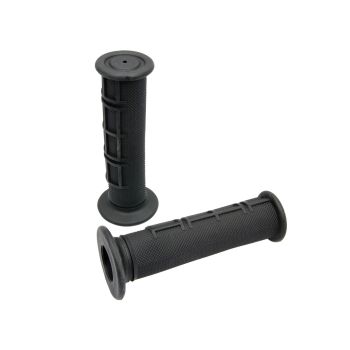 handlebar rubber grip set MX half waffle black