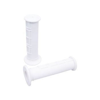 handlebar rubber grip set MX half waffle white